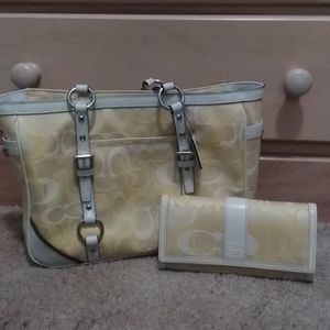 Yellow Coach Purse and Wallet